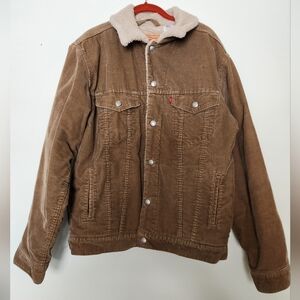 Vintage Levi's Men's Standard Trucker Tan Camel Corduroy Large 70520